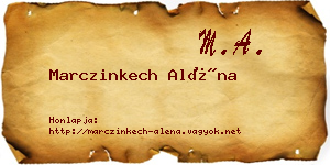 Marczinkech Aléna névjegykártya